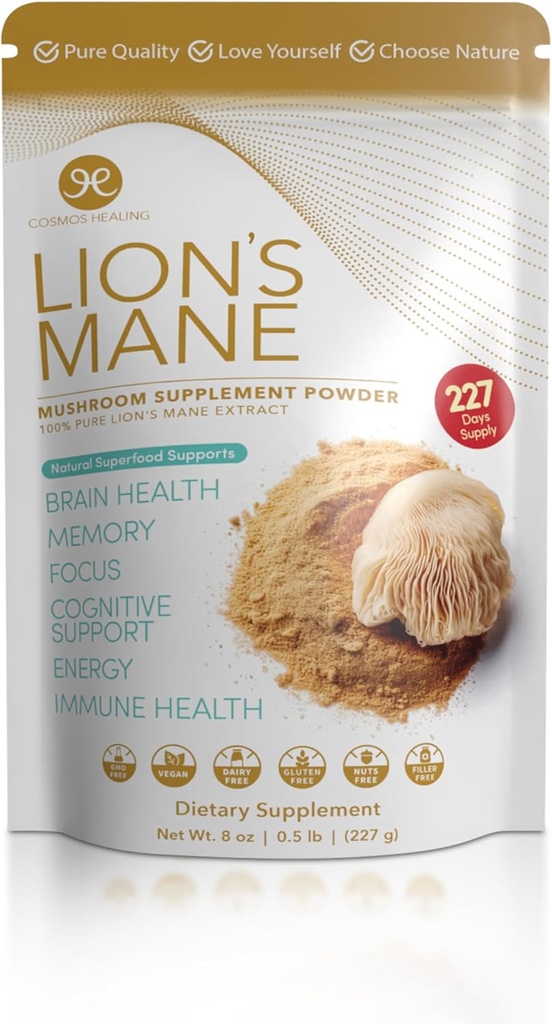 Mane Mushroom συμπλήρωμα σκόνης, 8 oz 