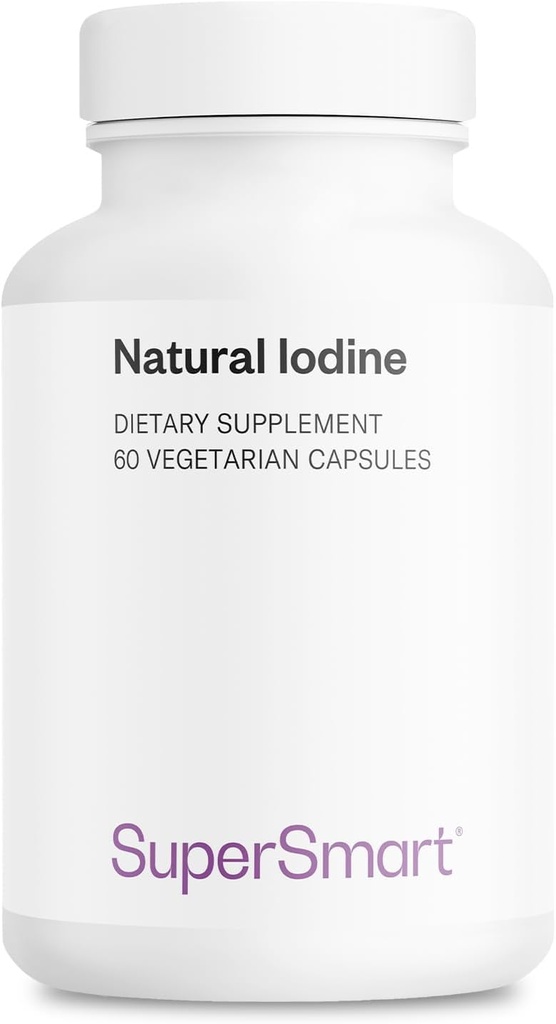 SuperSmart - Φυσικό ιώδιο 1000mg ανά ημέρα (Patented & High Strength) - Pure Sea Kelp Iodine Supplement - 650ppm Iodine 