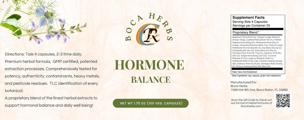 Homone Balance Vegan Capsle, White/Green