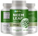 Neem Tablets - 100% Pure (Azadirachta Indica) (240 Count - 500mg) 120 Days Supply (1 Pack)