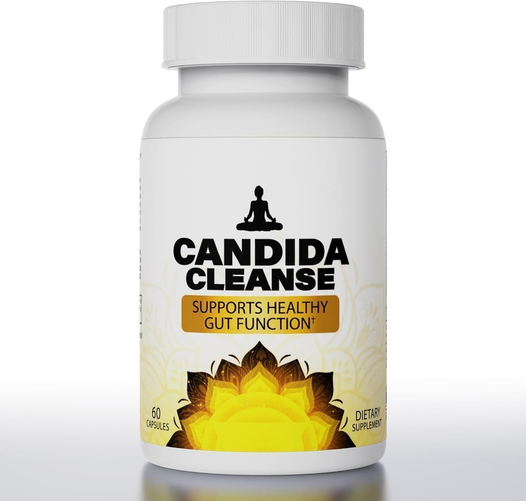 Candida Cleanse Detox για γυναίκες & άνδρες Advanced Probiotic & Herbal Formula - 60 τεμ Φυσικό Gentle Gut & Digestive Υποστήριξη