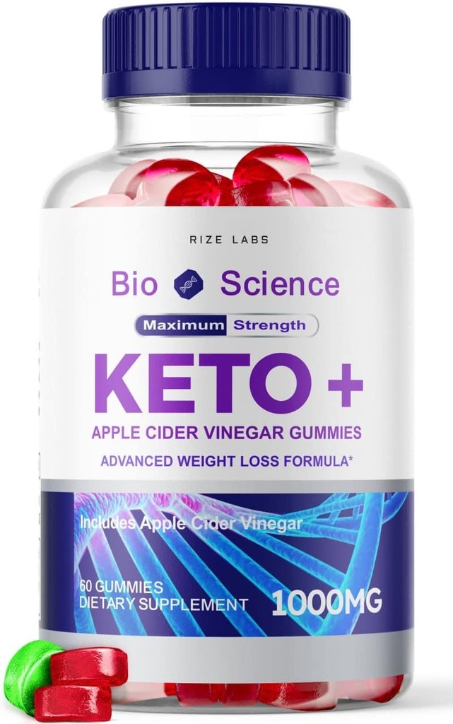 rize labs - Bio Science Keto Plus Gummies για απώλεια βάρους, επιπλέον δύναμη, Advanced Formula Περιλαμβάνει μηλίτη μηλίτη Vinegar Gummies (60 Gummies)