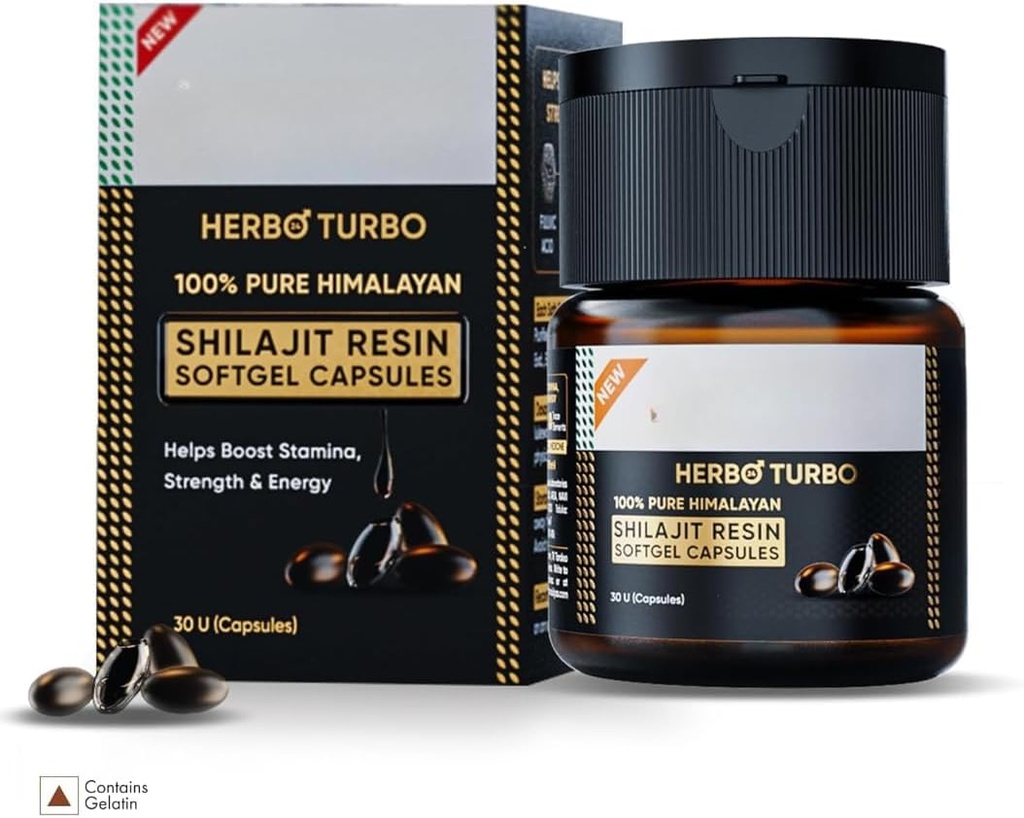 Shilajit Capsules Softgels, for Boosting Energy, Endurance & Stamina, 30 Softge Energy & Promote Muscle Recovery,l Capsules