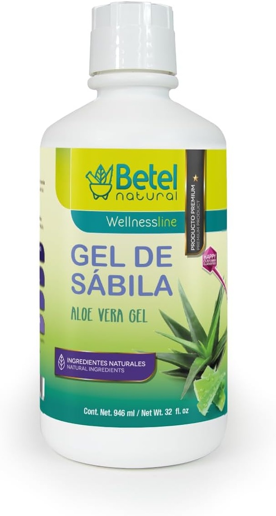 Betel Natural Gel de Sabila Aloe Vera Gel - Amazing Gastric Support - 32 Oz