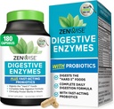 Zenwise Health Digestive Enzymes for Gut Health & Bloating Relief - Multi Enzymes Digestion Supplement with Probiotics, Bromelain & Papaya for Digestive Health Support - Άνδρες & Γυναίκες - 180 Count