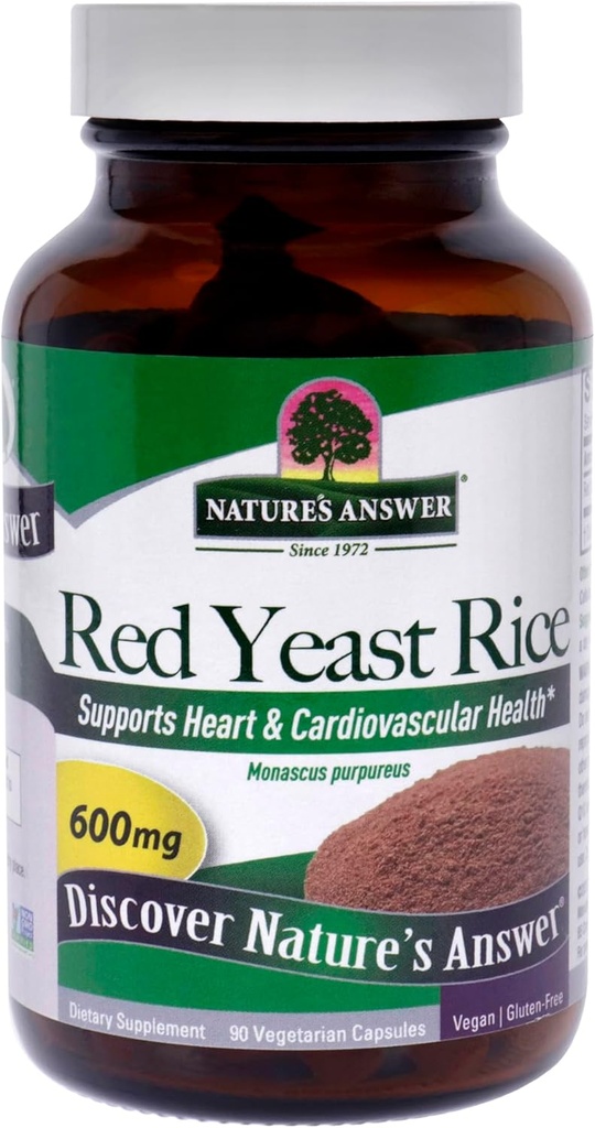 Απάντηση της φύσης Red Yeast Rice φυτικό συμπλήρωμα κάψουλες, 90-count 