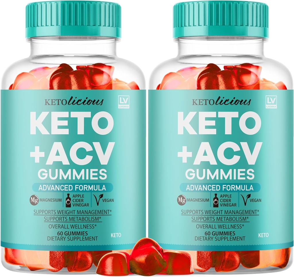 (2 Pack) κετολικός Keto ACV Gummies, Ketolicious Gummys Advanced Formula 1050MG, All Natural Premium Plus Apple Cider Vinegar Gummy Μέγιστη δύναμη Gomitas Κριτικές, 120 Gummies για 2 μήνες