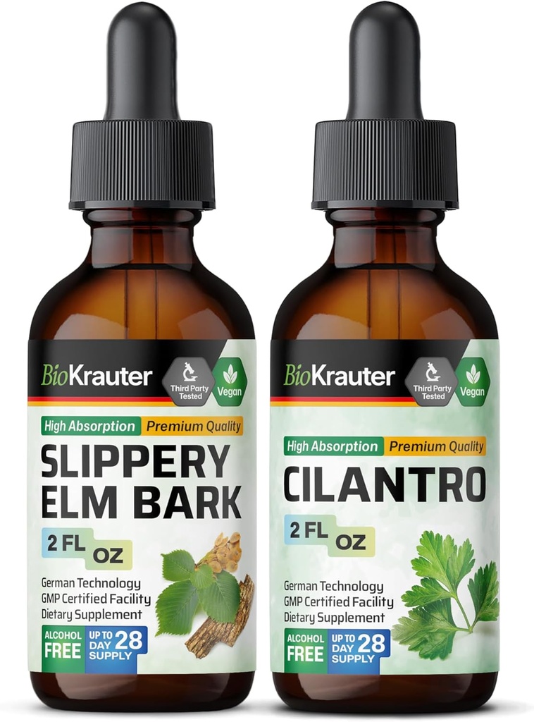 BIO KRAUTER Slippery Elm Βάμμα 2 Fl. Oz. & Cilantro Βάμμα 2 Fl. Oz.