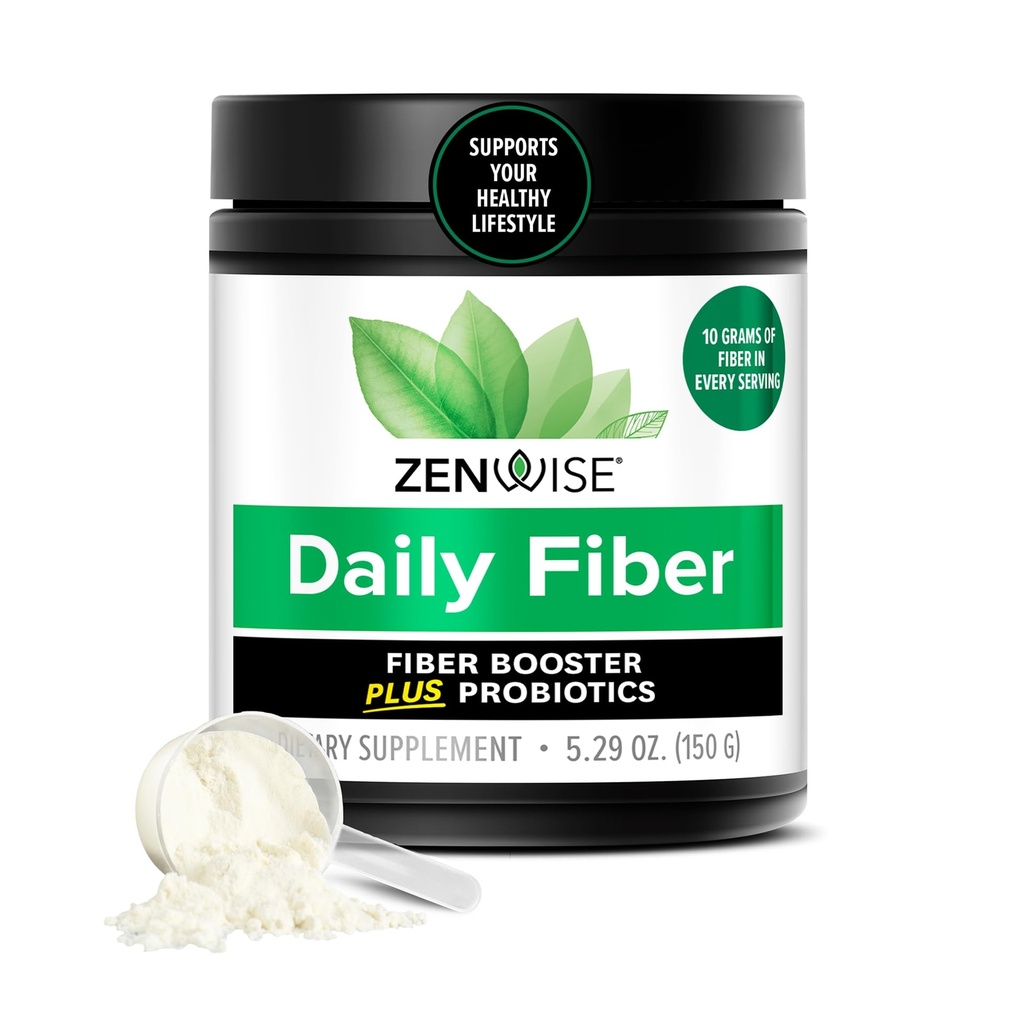 Zenwise Health Daily Probiotic Fiber Supplement with Metabolic Probiotics to Help Control Cravings and Support Digestive Health - Metabolism Support for Women & Men - 15-Day Serving