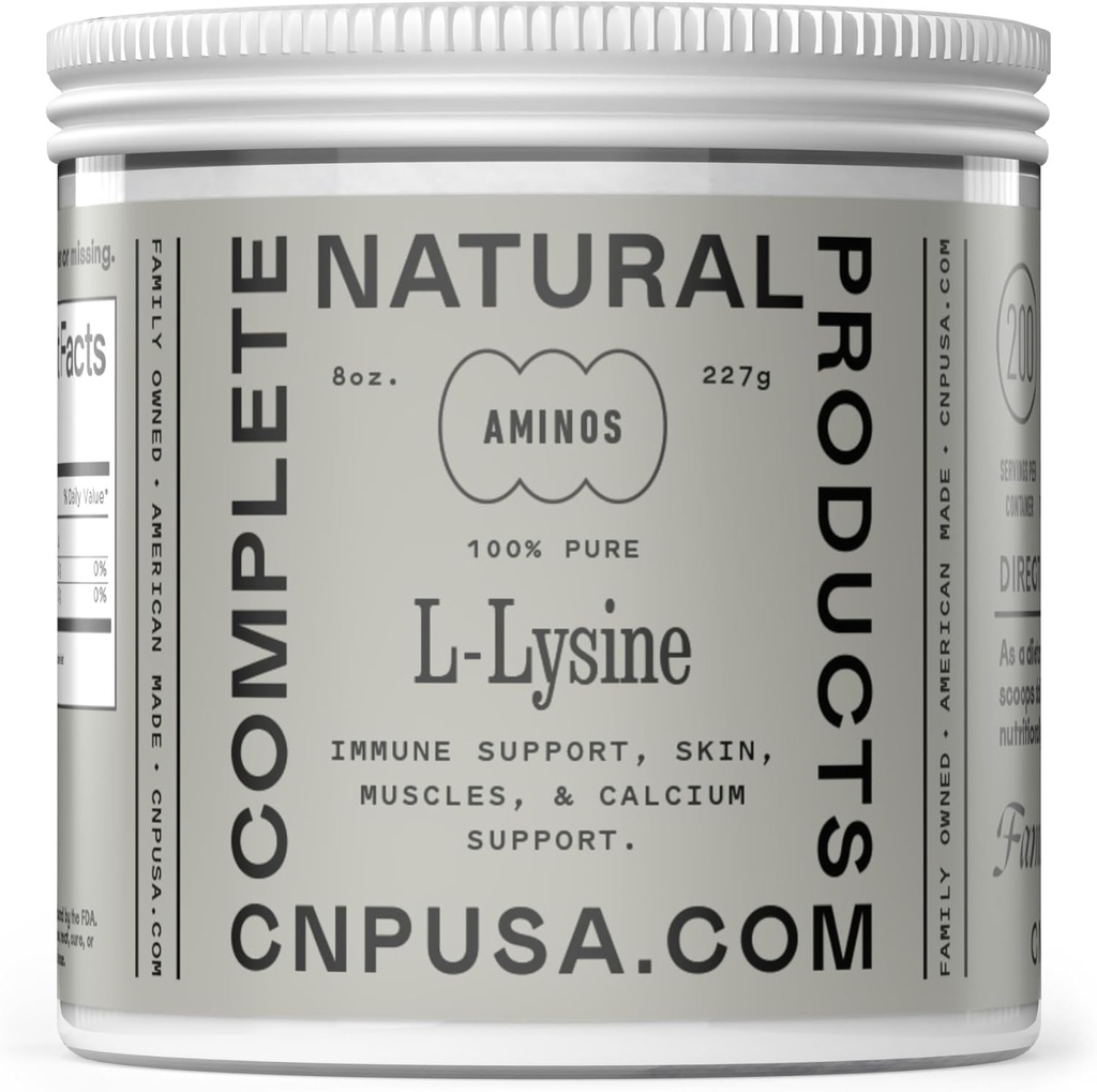 L-Lysine συμπλήρωμα σκόνης - Μαζική L-Lysine 8oz, 200 εξυπηρετούν