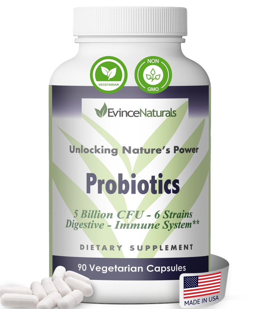 Προβιοτικό και προβιοτικό συμπλήρωμα - 6 Strains of Intense Regenerative Probiotics for Men & Women 5 Δισεκατομμύρια CFU - Bowel, Φλεγμονή, Ανοσία, & Digestive Υποστήριξη - Digestive Supplement, 90 Κάψουλες