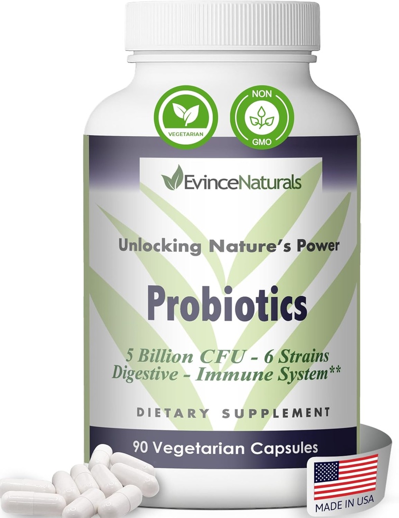 Προβιοτικό και προβιοτικό συμπλήρωμα - 6 Strains of Intense Regenerative Probiotics for Men & Women 5 Δισεκατομμύρια CFU - Bowel, Φλεγμονή, Ανοσία, & Digestive Υποστήριξη - Digestive Supplement, 90 Κάψουλες