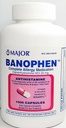 Major Banohpen - Complete Allergy Medication - Diphenhydramine HCI 25 Mg - Antihistamine - 1000 Capsules (1 Pack)