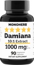 MONOHERB Damiana Extract 1000 mg - 90 Κάψουλες χορτοφάγων