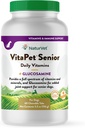 NaturVet –VitaPet Senior Daily Vitamins for Senior Dogs – Plus Γλυκοζαμίνη – Full Spectrum of Vitamins & Minerals – Enhanced with Glucosamine for Added Joint Support – 60 Time Release Tablets