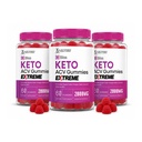 Justified Laboratories (3 Pack Bliss Keto ACV Gummies Extreme 2000MG Bliss Keto Gummies Apple Cider Vinegar Formed with Pomegranate Beet Buice Powder B12 Vegan Non GMO 180 Gummys