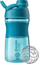 BlenderBottle 20oz SportMixer μπουκάλια αναδευτήρα πρωτεΐνης, Μαύρο & Τιλ, Bundle of 2