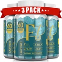 Biotin Gummies - Δέρμα και τα νύχια Βιταμίνες για άνδρες και γυναίκες, Vegan Βιταμίνη B7, υποστηρίζει την ανάπτυξη των μαλλιών και ισχυρότερη νύχια, 90 ημέρα προσφοράς - Blueberry-3 πακέτο