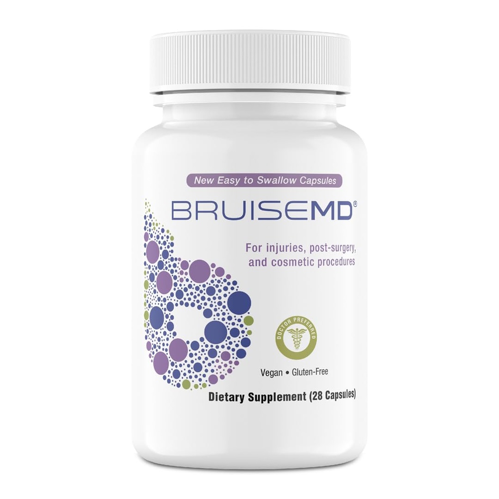 Arnica 1.000mg και Bromelain 500mg 2.400GDU/g Συμπλήρωμα για τον μελανισμό και το πρήξιμο, Εύκολα να καταπιούν κάψουλες (7-Day Supply) - Σύνθετη φόρμουλα θεραπείας μελανιάς