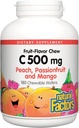 Natural Factors, Kids Chewable Vitamin C 500 mg, Supports Immune Health, Bones, Teeth and Gums, Peach, Passionfruit and Mango, 180 Wafers