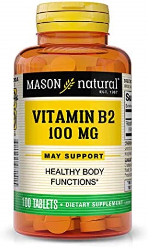 Mason Βιταμίνες Mason Natural B2 100mg δισκία, 100 Count