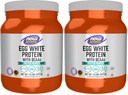 NOW Foods Sports Nutrition, Egg White Protein, 16 g with BCAAs, Unflavored Powder, 1.2-Pound (Pack of 2)