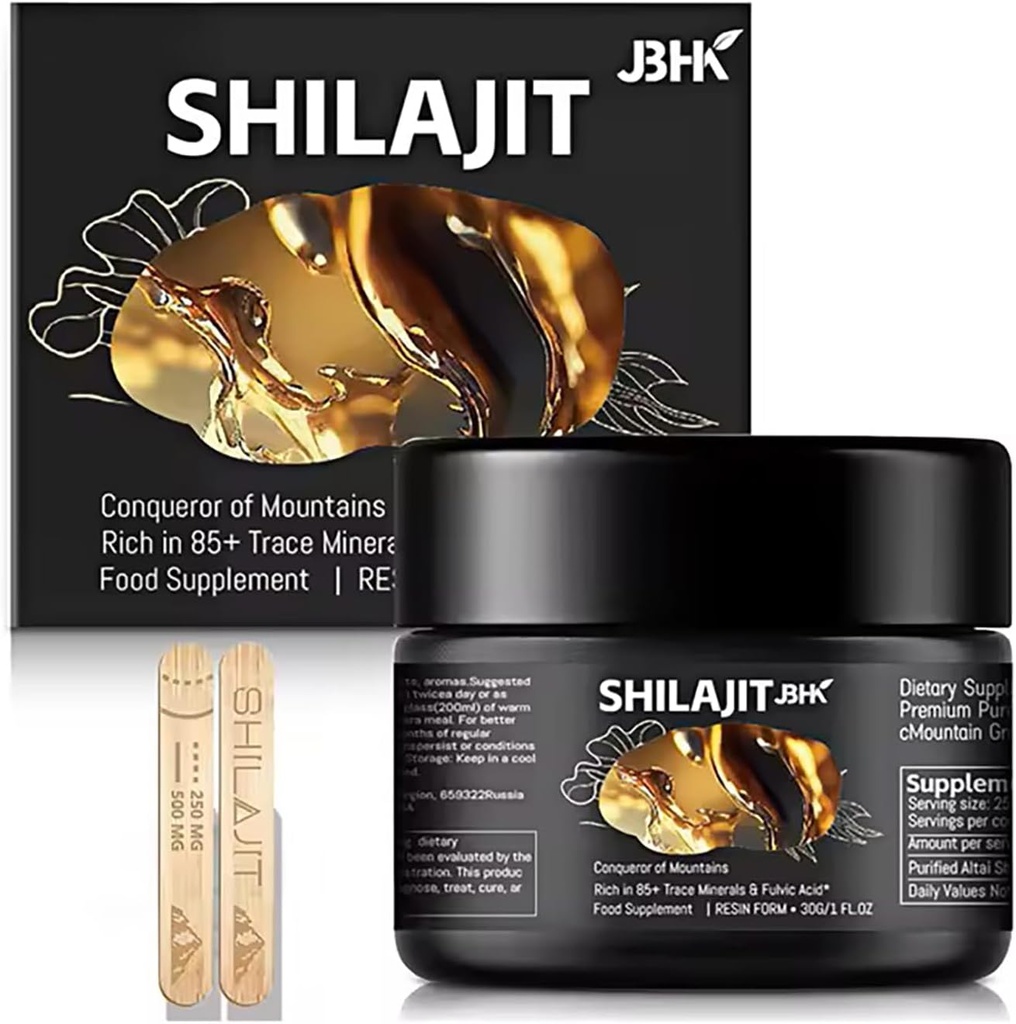 Premium Pure Shilajit Resin Rich Trace Minerals for Immunity System, 50g Pure Himalayan Organic