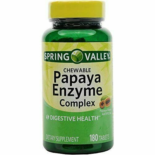 Spring Valley - Papaya Enzyme Complex, 180 Μασώμενα δισκία