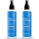 Pure Magnesium Oil Spray – 8oz (2-Pack) – USP Βαθμός – Λάδι μαγνησίου για τα πόδια, το σώμα, τους μυς και τα πόδια Cramps – Επίκαιρο γλυκινικό μαγνήσιο, Aceite de Magnesio, οργανικό χλωριούχο μαγνήσιο – Κατασκευασμένο στις ΗΠΑ
