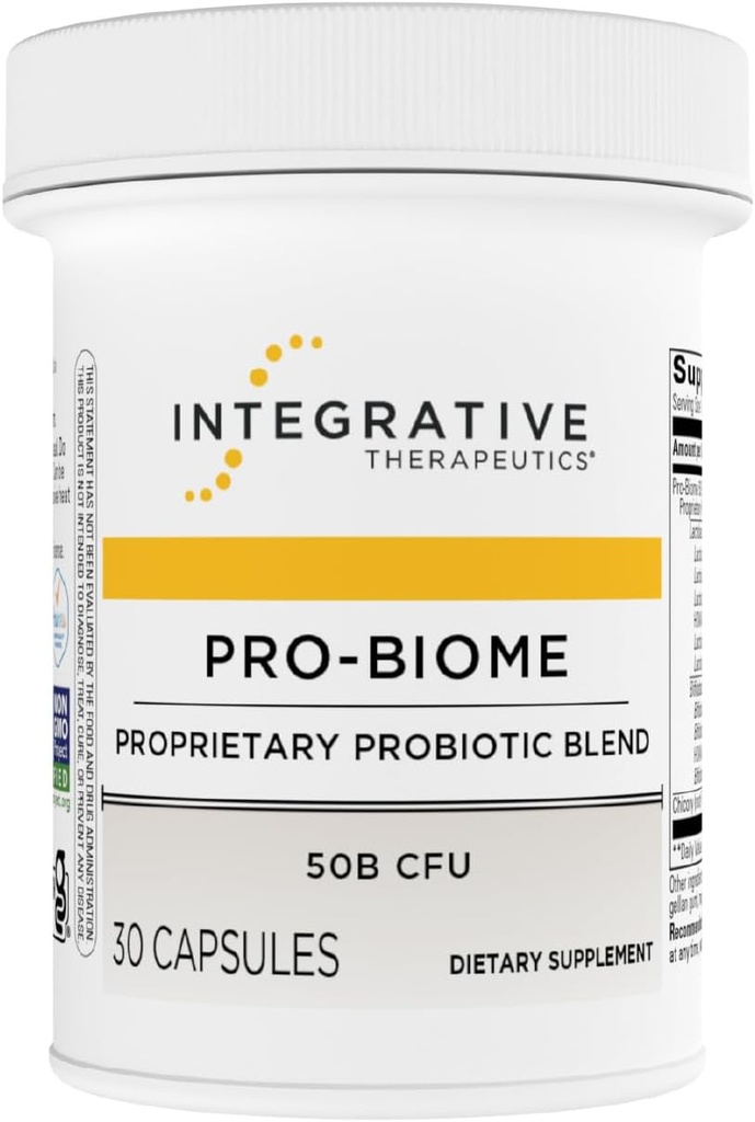 Ολοκληρωτικά Θεραπευτικά Pro-Biome - Probiotic Blend for Digestive Health & Immune Support* - Καθημερινή Προβιοτική για τη Γαστρεντερική Υγεία* - Γαλακτο-ελεύθερο & Χωρίς Γλουτένη - 30 Κάψουλες (30 Σερβιέτες)