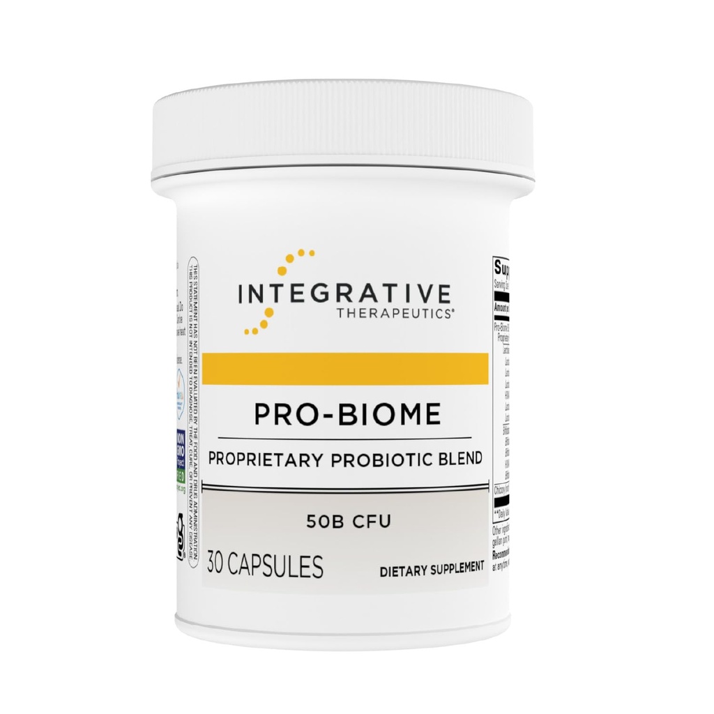 Integrative Therapeutics Pro-Biome - Probiotic Blend for Digestive Health & Immune Support* - Daily Probiotic for Gastrointestinal Health* - Dairy-Free & Gluten-Free - 30 Capsules (30 Servings)