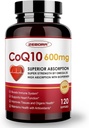 CoQ10-600mg-Softgels - Extra Strength Coenzyme Q10 με PQQ, Omega-3 & BioPerine - Υψηλή Απορρόφηση CoQ10 Συμπληρώματα Αντιοξειδωτικό (Ubiquinone) για την Καρδιά Υγεία & Παραγωγή Ενέργειας, 120 Softgels