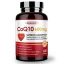 ZEBORA CoQ10-600mg-Softgels - Extra Strength Coenzyme Q10 with PQQ, Omega-3 & BioPerine - High Absorption CoQ10 Supplements Antioxidant (Ubiquinone) for Heart Health & Energy Production, 120 Softgels