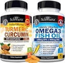 Triple Strength Omega 3 Fish Oil Softgels (1 Μήνας Προμήθεια) Συν κουρκουμίνη κουρκουμίνη κουρκουμίνη με εκχύλισμα μαύρου πιπεριού 1500mg Complex (Trial Size)