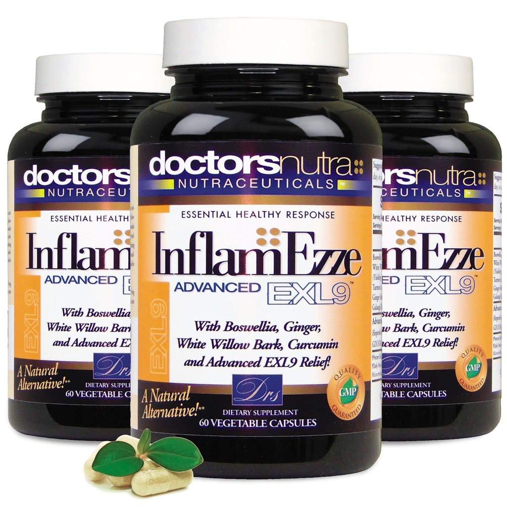 (Pack of 3 InflamEzze - Total 180 Count Capsules