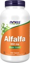 NOW Supplements, Alfalfa 650 mg source of Vitamin K, Green Superfoods, 500 Tablets