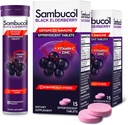 Sambucol Black Elderberry Tablets με Βιταμίνη C & Ψευδάργυρο - συμπλήρωμα ανοσοποιητικής υποστήριξης, Black Elderberry με ψευδάργυρο και βιταμίνη C Αναβράζοντα δισκία, Υψηλά Αντιοξειδωτικά, Ποτά Fizes- 30 Count