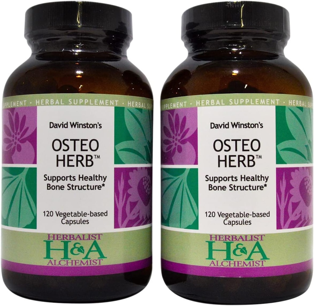 Οι κάψουλες Osteo Herb του David Winston, 2 Pack - 120 Count κάθε μπουκάλι, υποστηρίζει υγιή δομή των οστών*