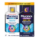 Mucinex Fast-Max Ψυχρό και Γρίπη & Nightshift Ιατρική για ενήλικες, Over-The-Counter Πακέτο Combo Φάρμακο για την ανακούφιση του πονεμένου λάρυγγα, αποσυμφορητικό, βήχας & κρύα ιατρική (2 x 6 Fl Oz)