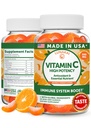 Lunakai USA Made High Potency Vitamin C Gummies for Adults and Kids - 300mg Immune Support - Non-GMO, Vegan, Delicious Orange Flavor, 60ct