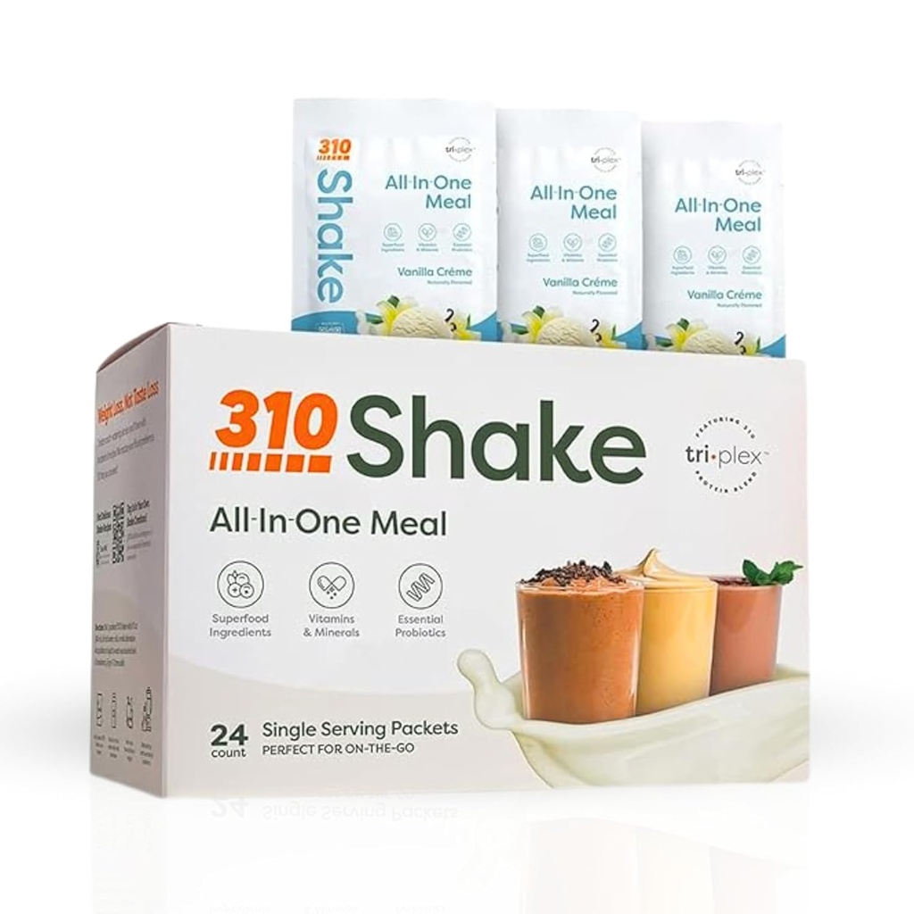 310 Διατροφή – All-In-One Replacement Meal Shake - Νέα Φόρμουλα με Ίνες Πλούσια Vegan Superfood Blend - Φυσικά γλυκαντικά - Χαμηλό Carb Shake, Keto & Παλαιοφιλικό - Χωρίς γλουτένη - 26 Ουσιώδεις Βιταμίνες & Ορυκτά - Variety Shake Box - Vanilla Crème