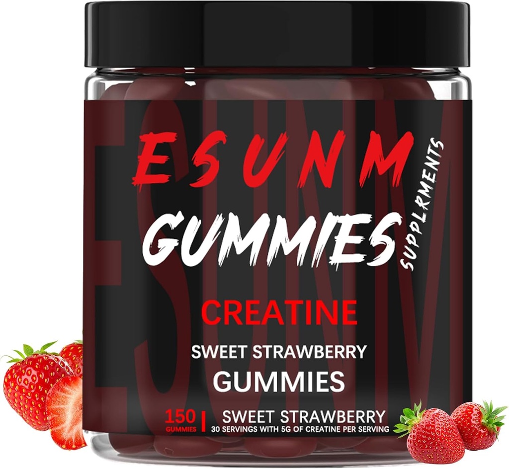 Γλυκό πλάσμα Φράουλα Gummies, Monohydrate ανά υπηρεσία, χωρίς ζάχαρη ή τεχνητά χρώματα, χαμηλής θερμοκρασίας, Vegan & Hanal, Blue Raspberry Flavor(150 Count)
