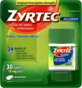 Zyrtec 24 Ωριαία δισκία ανακούφισης, 10 mg Cetirizine HCl Αντιισταμινική Αλλεργική Ιατρική, 30 ct Red