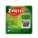 Zyrtec 24 Ωριαία δισκία ανακούφισης, 10 mg Cetirizine HCl Αντιισταμινική Αλλεργική Ιατρική, 30 ct Red