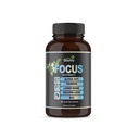 Focus 14-in-1 Nootropic Brain Supplement with Lions Mane, Alpha GPC Choline, Vitamin C & B12, Taurine, Bacopa - Ενέργεια, Γνωστική, Υποστήριξη μνήμης, 60 Filler Free Capsles