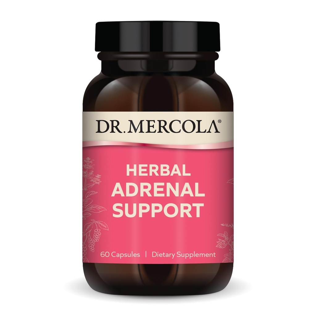 Δρ. Mercola Herbal Adrenal Support, 30 Υπηρεσίες (60 Κάψουλες), Συμπλήρωμα διατροφής, Mood and Strress Management, Μη ΓΤΟ