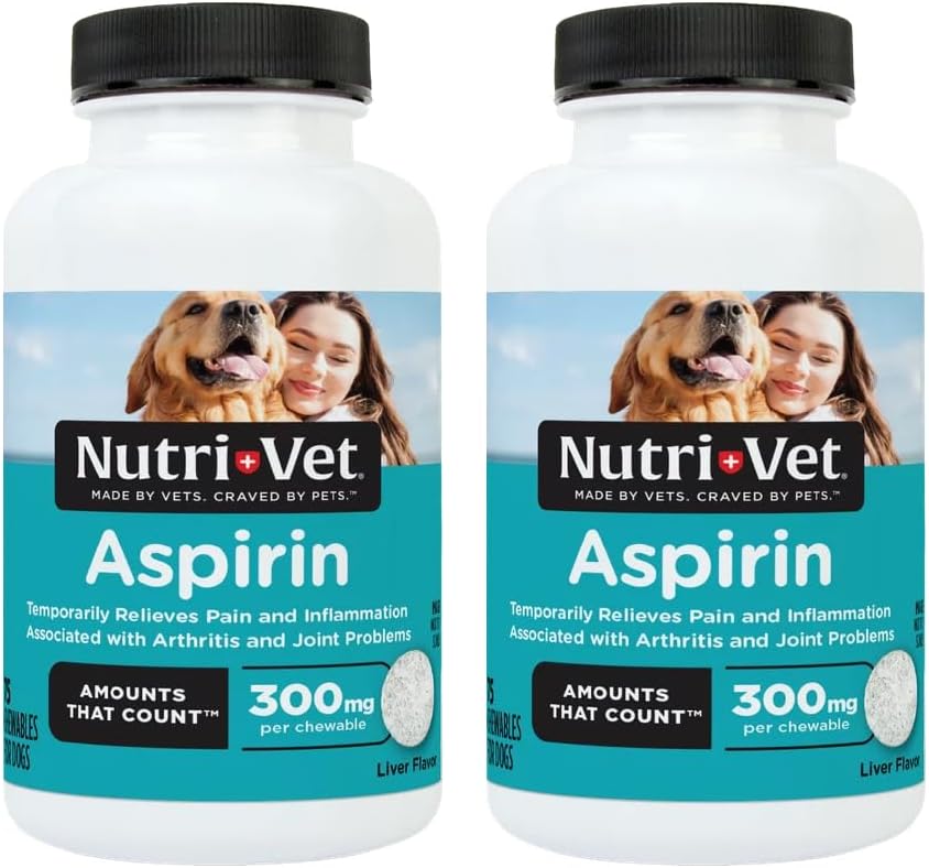Nutri-Vet Ασπιρίνη μασώμενα για μεγάλα σκυλιά, 75 κόμης, πακέτο των 2