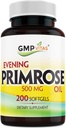 Evening Primrose Oil 500mg SoftgelsCold Pressed Softgels with 45mg GLA Maintain Smooth-Healthy Looking Skin-Supports Hormonal Balance