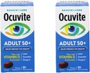 Bausch & Lomb Ocuvite Eye Vitamin & Mineral Supplement for Adults 50+, 50 Count Soft Gels (Pack of 2)