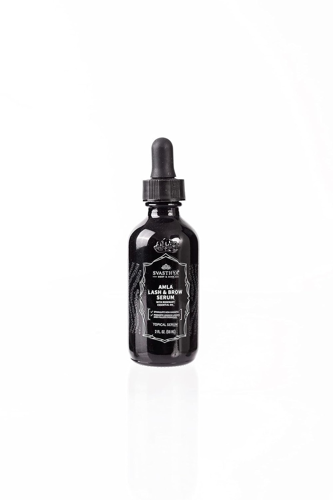 Svasthya Σώμα & μυαλό οργανικό Amla Castor Oil -Κρύο Πιέζεται για την ανάπτυξη βλεφαρίδων & φρυδιών - ορός Lash για μακρύτερο, Thicker Lashes - Λάδι ανάπτυξης μαλλιών με Amla για Thicker, πιο υγιή μαλλιά